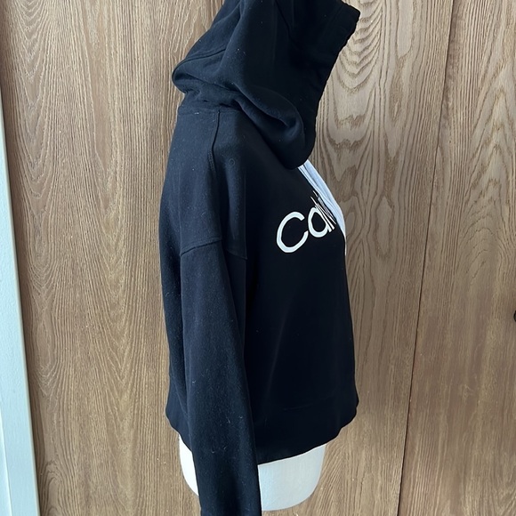 Calvin Klein Peformance Women’s Black Cropped Pullover Hoodie Sz M - Picture 2 of 5
